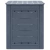 Garden Composter Grey 60x60x73 cm – 260 L