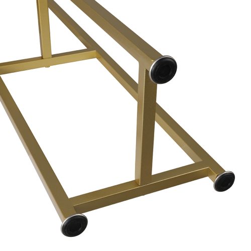 Plant Stand Outdoor Indoor Flower Pots Rack Garden Shelf – 28 x 28 x 100 cm, Gold