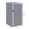 Garden Shed 87x98x159 cm Galvanised Steel – Grey