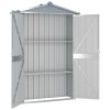 Garden Shed 107.5x46x183 cm Galvanised Steel – Grey