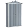 Garden Shed 107.5x46x183 cm Galvanised Steel – Grey