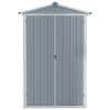 Garden Shed 107.5x46x183 cm Galvanised Steel – Grey