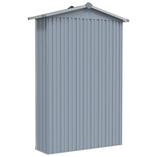 Garden Shed 107.5x46x183 cm Galvanised Steel – Grey