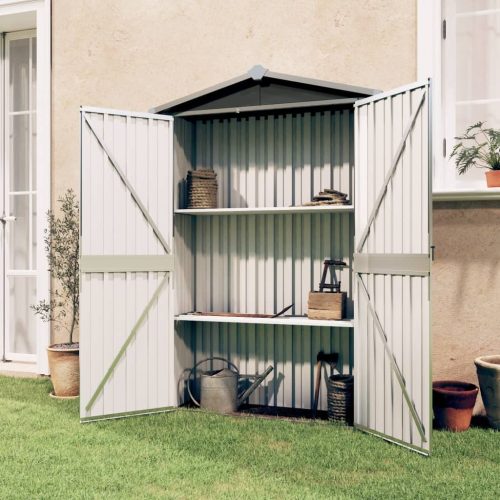 Garden Shed 107.5x46x183 cm Galvanised Steel – Anthracite