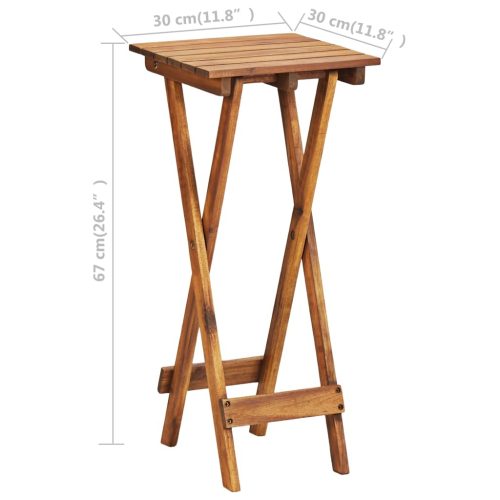 Plant Stand Solid Acacia Wood – 30x30x67 cm