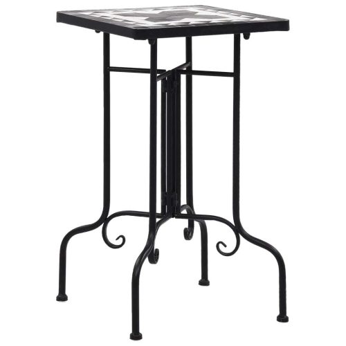 Mosaic Side Table Ceramic – Black