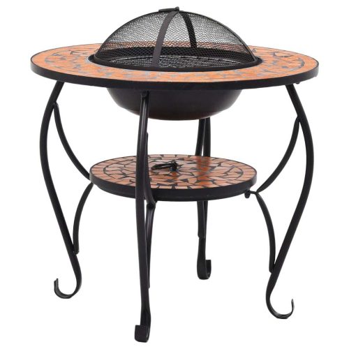 Mosaic Fire Pit Table 68 cm Ceramic