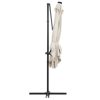 Cantilever Umbrella with LED lights and Steel Pole 250×250 cm – Sand