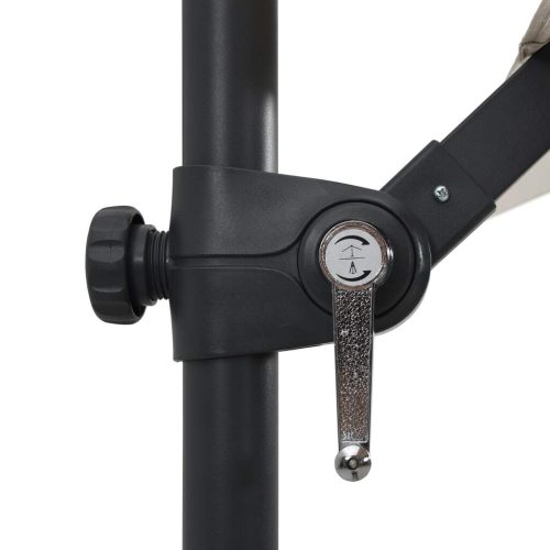 Cantilever Umbrella with LED lights and Steel Pole 250×250 cm – Sand