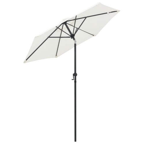 Parasol 200×211 cm Aluminium – Sand White