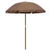 Parasol with Steel Pole – 180 cm, Taupe