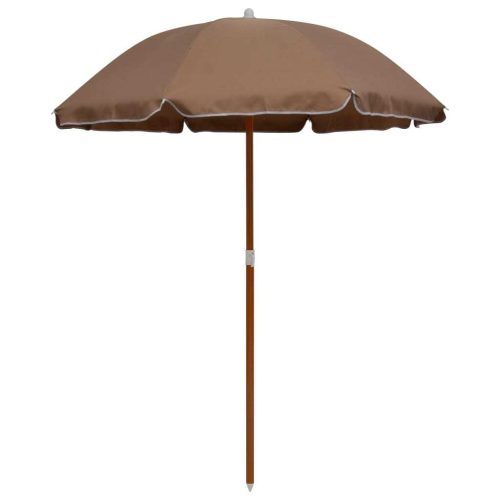 Parasol with Steel Pole – 180 cm, Taupe