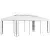 Gazebo with Double Roof – 3×6 m, White