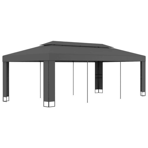 Gazebo with Double Roof – 3×6 m, Anthracite