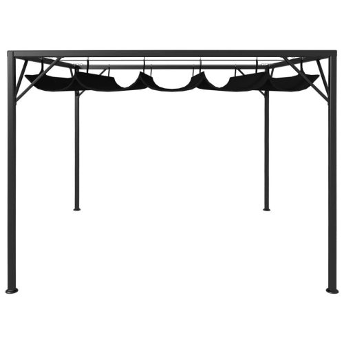 Garden Gazebo with Retractable Roof Canopy – Anthracite