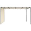 Garden Gazebo with Side Curtain – 4x3x2.25 m, Cream