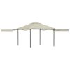 Gazebo with Double Extended Roofs 3x3x2.75 m 180 g/m – Cream