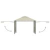 Gazebo with Double Extended Roofs 3x3x2.75 m 180 g/m – Cream