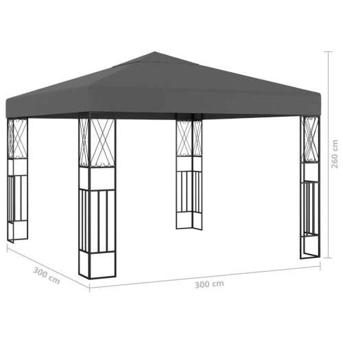 Gazebo Fabric – 3×3 m, Anthracite