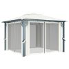 Gazebo with Curtain Aluminium – 300×300 cm, Cream