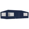 Professional Party Tent with Side Walls 90 g/m – 4×9 m, Blue