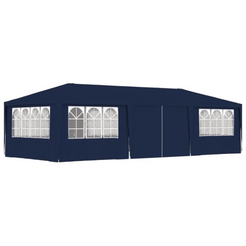 Professional Party Tent with Side Walls 90 g/m – 4×9 m, Blue