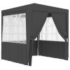 Professional Party Tent with Side Walls 90 g/m – 2.5×2.5 m, Anthracite