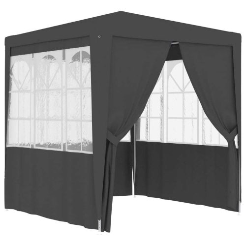 Professional Party Tent with Side Walls 90 g/m – 2.5×2.5 m, Anthracite