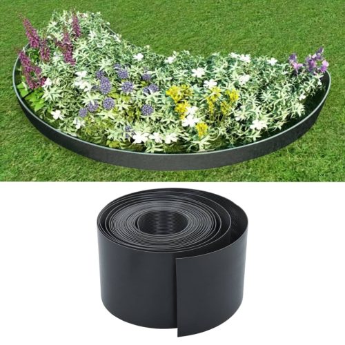 Garden Edging PE – 10×0.15 m, Grey