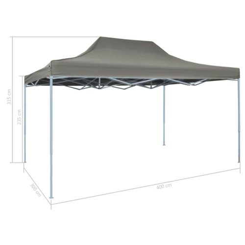 Professional Folding Party Tent 3×4 m Steel – Anthracite