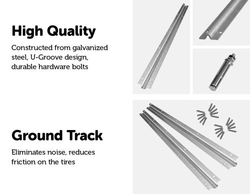 Sliding Gate Hardware Accessories Kit – Track – 2×1 m