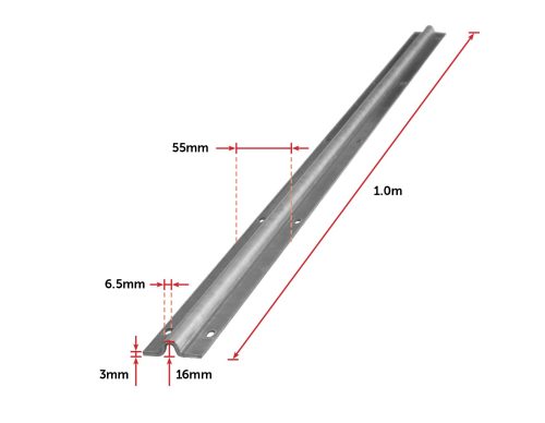 Sliding Gate Hardware Accessories Kit – Track – 2×1 m