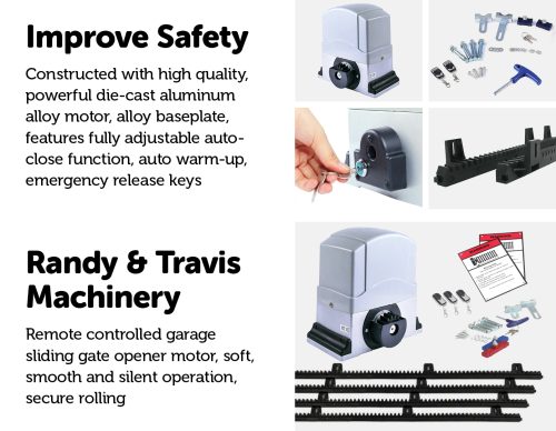 Auto Slide Sliding Gate Opener Automatic w 4m Rail – 1200 KG