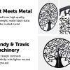 Black Tree of Life Wall Art Hanging Metal Iron Sculpture Garden – 60 cm