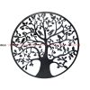 Black Tree of Life Wall Art Hanging Metal Iron Sculpture Garden – 60 cm