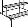 Plant Stand 3 Tier Rectangle Metal Flower Pot Planter Corner Shelf