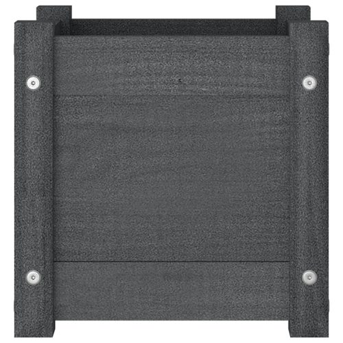 Garden Planter 31x31x31 cm Solid Pinewood – Grey, 1