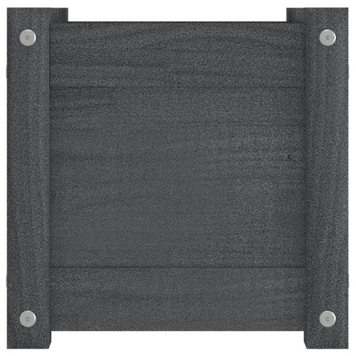 Garden Planter 31x31x31 cm Solid Pinewood – Grey, 1