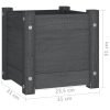 Garden Planter 31x31x31 cm Solid Pinewood – Grey, 1