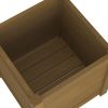 Garden Planter 40x40x40 cm Solid Pinewood – Honey Brown, 1