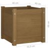 Garden Planter 40x40x40 cm Solid Pinewood – Honey Brown, 1