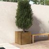 Garden Planter 60x60x60 cm Solid Pinewood – Honey Brown, 1