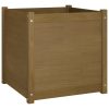 Garden Planter 60x60x60 cm Solid Pinewood – Honey Brown, 1