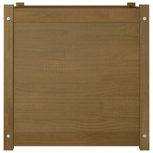 Garden Planter 60x60x60 cm Solid Pinewood – Honey Brown, 1