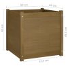 Garden Planter 60x60x60 cm Solid Pinewood – Honey Brown, 1