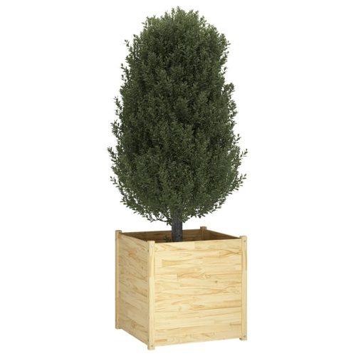 Garden Planter 70x70x70 cm Solid Pinewood – Brown