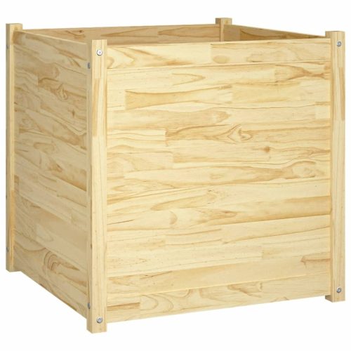 Garden Planter 70x70x70 cm Solid Pinewood – Brown