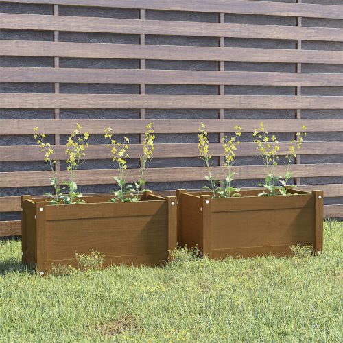Garden Planter 60x31x31 cm Solid Pinewood – Honey Brown, 2