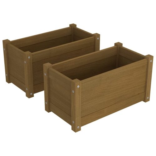 Garden Planter 60x31x31 cm Solid Pinewood – Honey Brown, 2