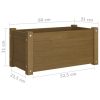 Garden Planter 60x31x31 cm Solid Pinewood – Honey Brown, 2